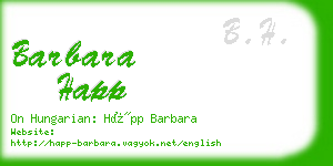 barbara happ business card